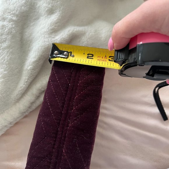 kate spade Amelia Velvet Medium Cosmetic Case bag purple cherrywood nwot - Picture 12 of 13